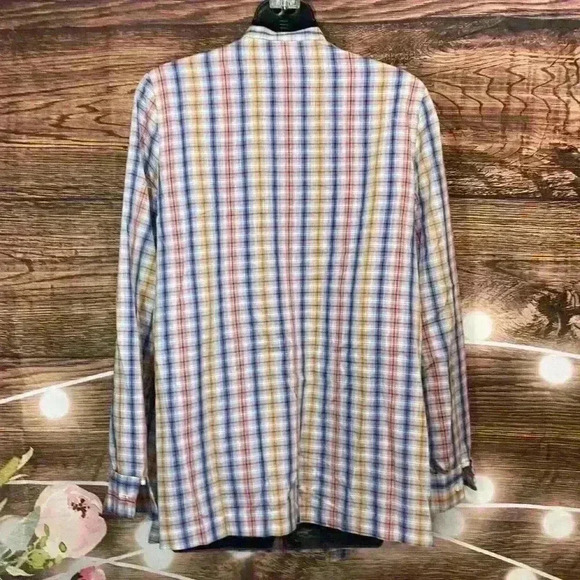 Vintage plaid longsleeve shirt size 9/10 large - Picture 6 of 8